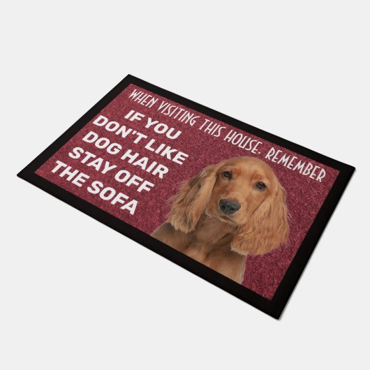 Tapis de porte personnalisé Cocker Spaniel (Incliné)