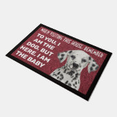 Tapis de porte personnalisé dalmate (Incliné)