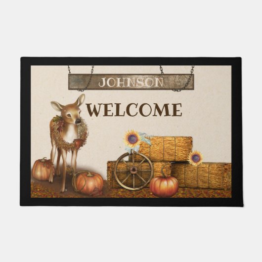 Tapis de porte personnalisé d'automne (Devant)