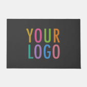 Tapis de porte personnalisé gris Logo de l'entrepr (Devant)