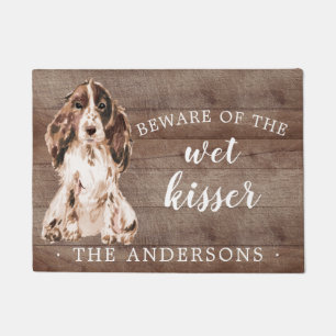 Tapis de porte personnalisé par chien Brown de