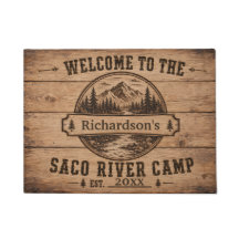 Tapis de porte personnalisé Saco River Camp