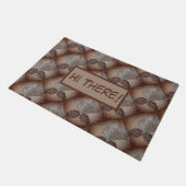 Tapis de porte Pinecone avec message (Incliné)