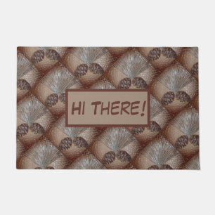 Tapis de porte Pinecone avec message