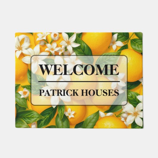 Tapis de porte printemps citronné et jasmin (Devant)