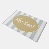 Tapis de porte rayé bleu blanc (Incliné)
