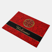 Tapis de porte rouge celtique d'accueil de (Incliné)