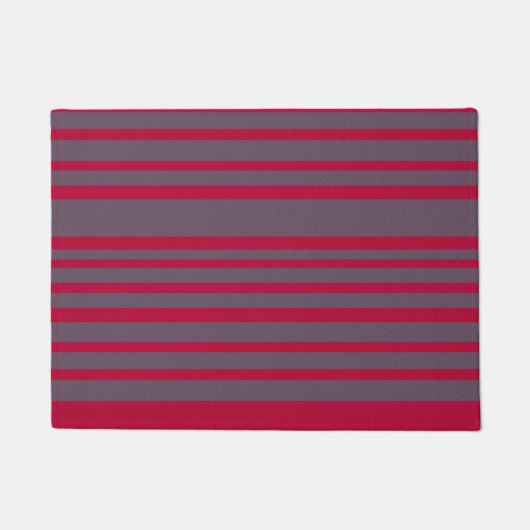 Tapis de porte rouge, gris (Devant)