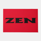 Tapis de porte rouge noir zen (Devant)