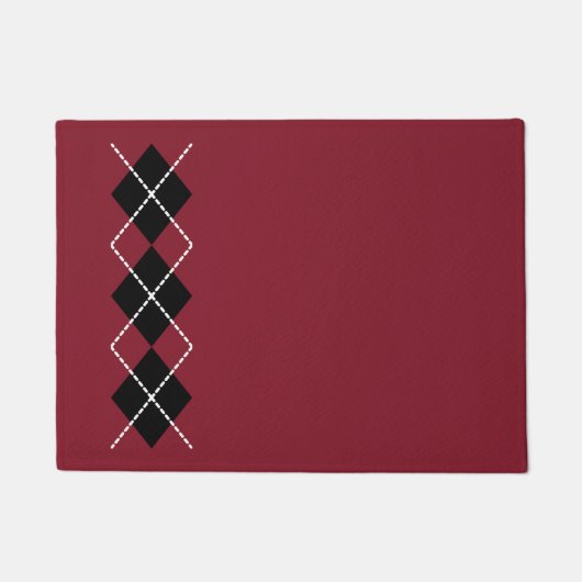 Tapis de porte Rouge Rétro (Devant)