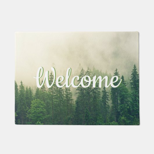 Tapis de porte rustique de "accueil" de forêt (Devant)