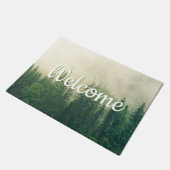 Tapis de porte rustique de "accueil" de forêt (Incliné)