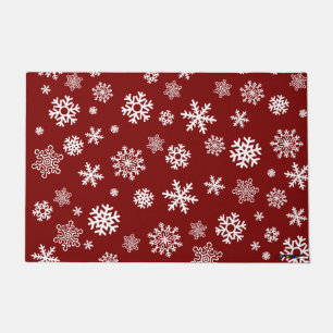 Tapis de porte Snowflakes personnalisable