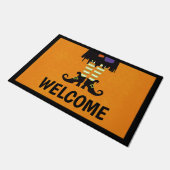Tapis de porte sorcière d'Halloween (Incliné)