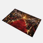 Tapis de porte Tapis Rouge Cockapoo Tapis de bienv (Incliné)