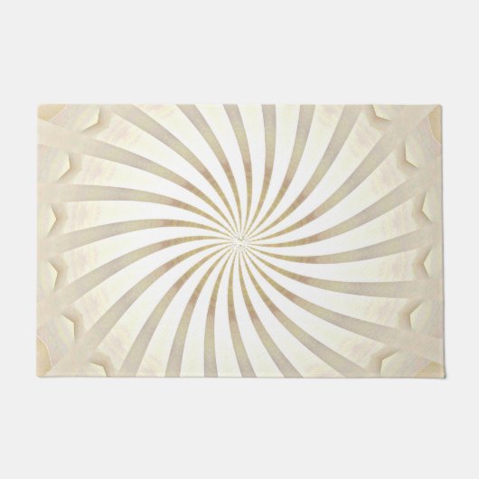 Tapis de porte Tourbillon Crème Beige (Devant)