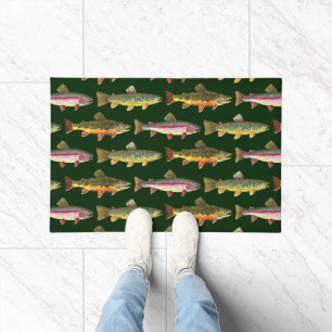 Tapis de porte Truite Ruisseau, Arc-en-ciel, Brune