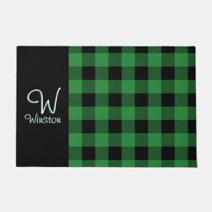 Tapis de porte verte de Buffalo Check