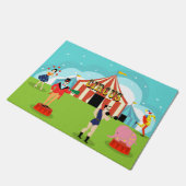 Tapis de porte vintage de cirque (Incliné)
