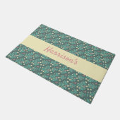 Tapis de portes monogramme botanique tendance (Incliné)