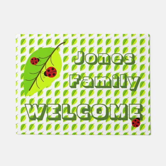 Tapis de portes personnalisées Ladybug et Leaf (Devant)