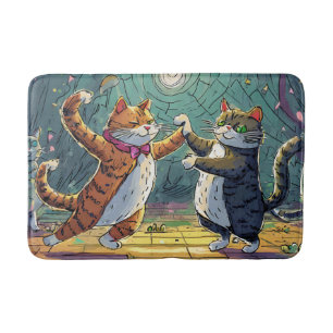 Tapis de salle de bain Chats Danseurs !