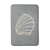 Tapis de salle de bain coquillage de plage grise (Devant (Vertical))