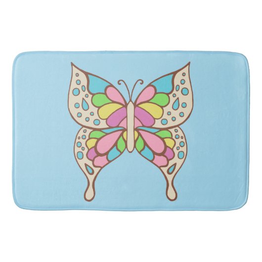 Tapis de salle de bain Papillon (Devant)