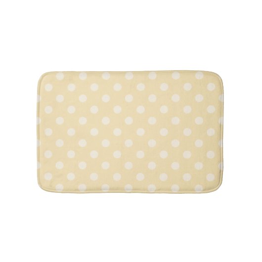 Tapis de salle de bain pois citron chiffon jaune (Devant)