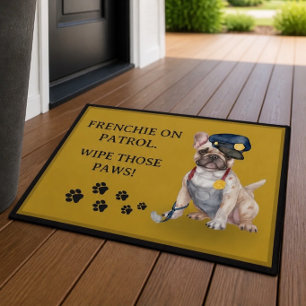 Tapis de sécurité pour porte avec Bouledogue Franç