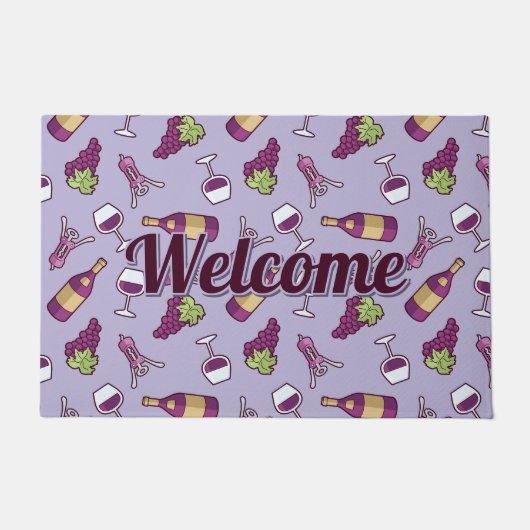 Tapis de sol à motif de vin rouge (Devant)