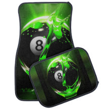 Acide, foncé, métal, design, 8, balle, billard