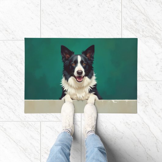 Tapis de sol artistique Border Collie (Intérieur)