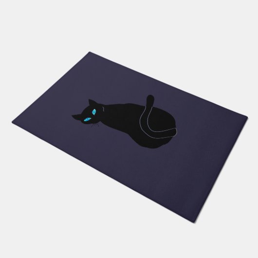 Tapis de sol avec chat noir (Incliné)
