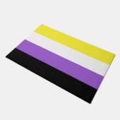 Tapis de sol avec drapeau non binaire (Incliné)