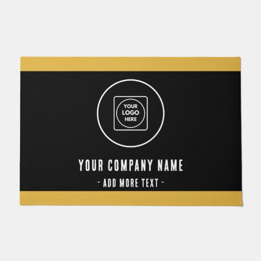 Tapis de sol avec nom d'entreprise noir Ajouter un (Devant)
