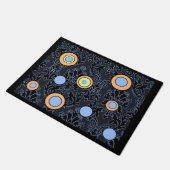 tapis de sol bleu cercles divers (Incliné)