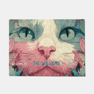 Tapis de sol bohème pour chat calicot pour maman e