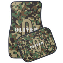 Camo camouflage vert Brown beige Nom du monogramme