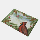 Tapis de sol cardinal de Noël rouge (Incliné)