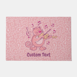 Tapis de sol Chat Rose avec Violon