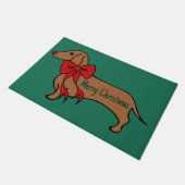 Tapis de sol chiot teckel Noël  (Incliné)