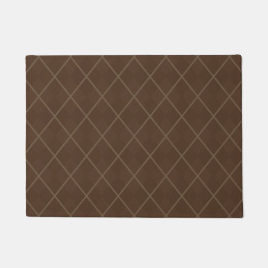 Tapis de sol classique marron à carreaux d'argyle (Devant)