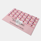 Tapis de sol coeurs motif Saint Valentin rose mign (Incliné)