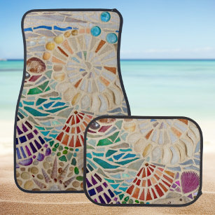 Tapis De Sol Coquillages marins Galets