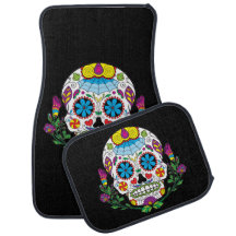 Crâne mexicain coloré de sucre de tatouage de
