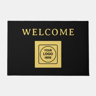 Tapis de sol d'affaires Logo Noir Moderne