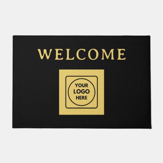 Tapis de sol d'affaires Logo Noir Moderne (Devant)