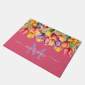Tapis de sol de cuisine de luxe : Fleurs de printe (Incliné)