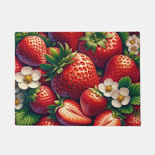 Tapis de sol de cuisine fraise fraises (Devant)